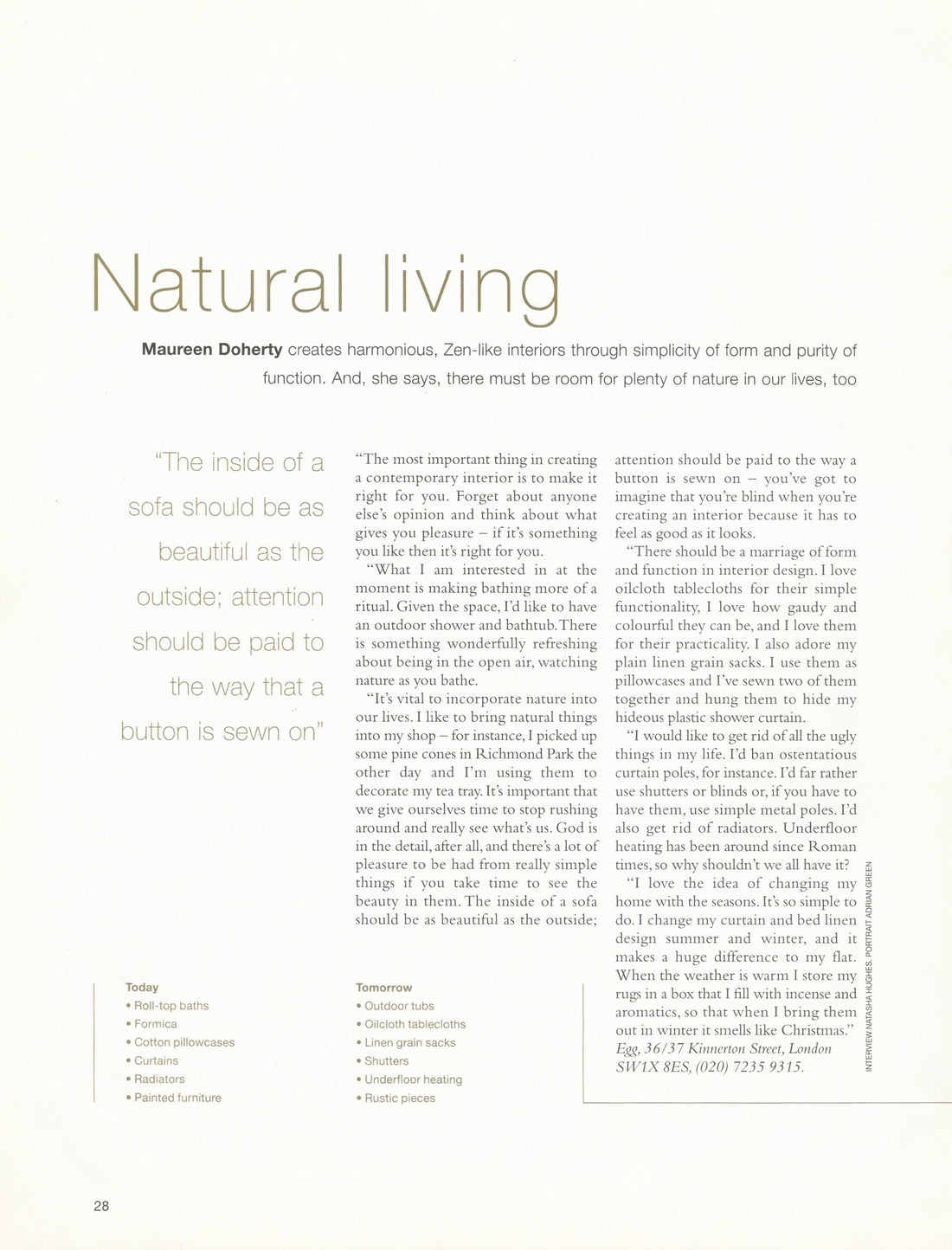 Homes and Garden,Trends 2003