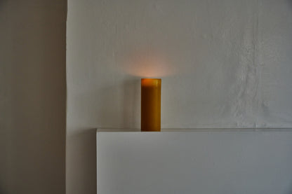 beeswax pillar candle
