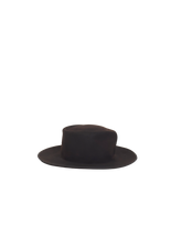 flat crown beaver felt hat
