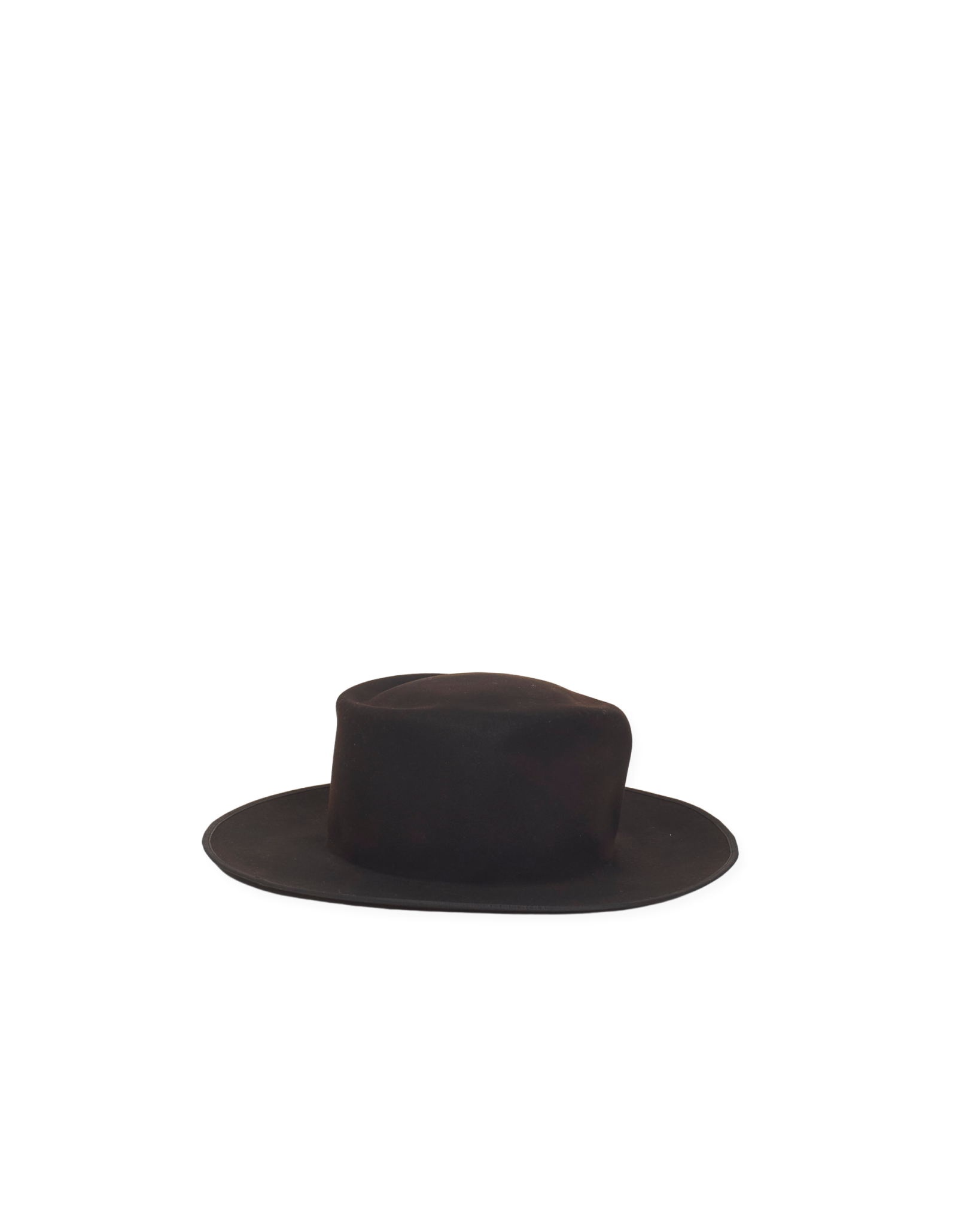 flat crown beaver felt hat