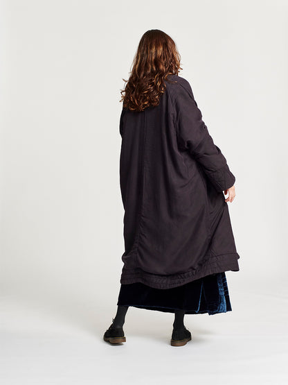 padded silk coat