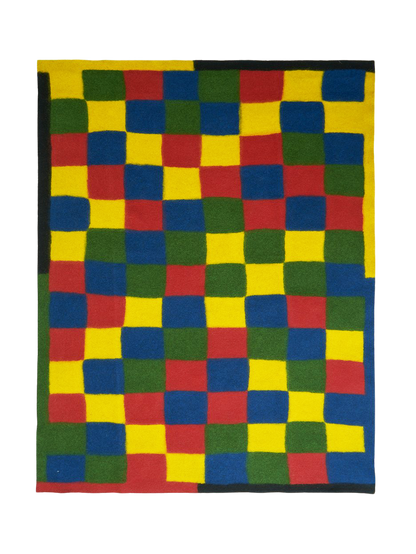 felt chequered blanket
