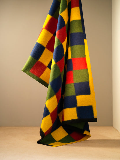 felt chequered blanket