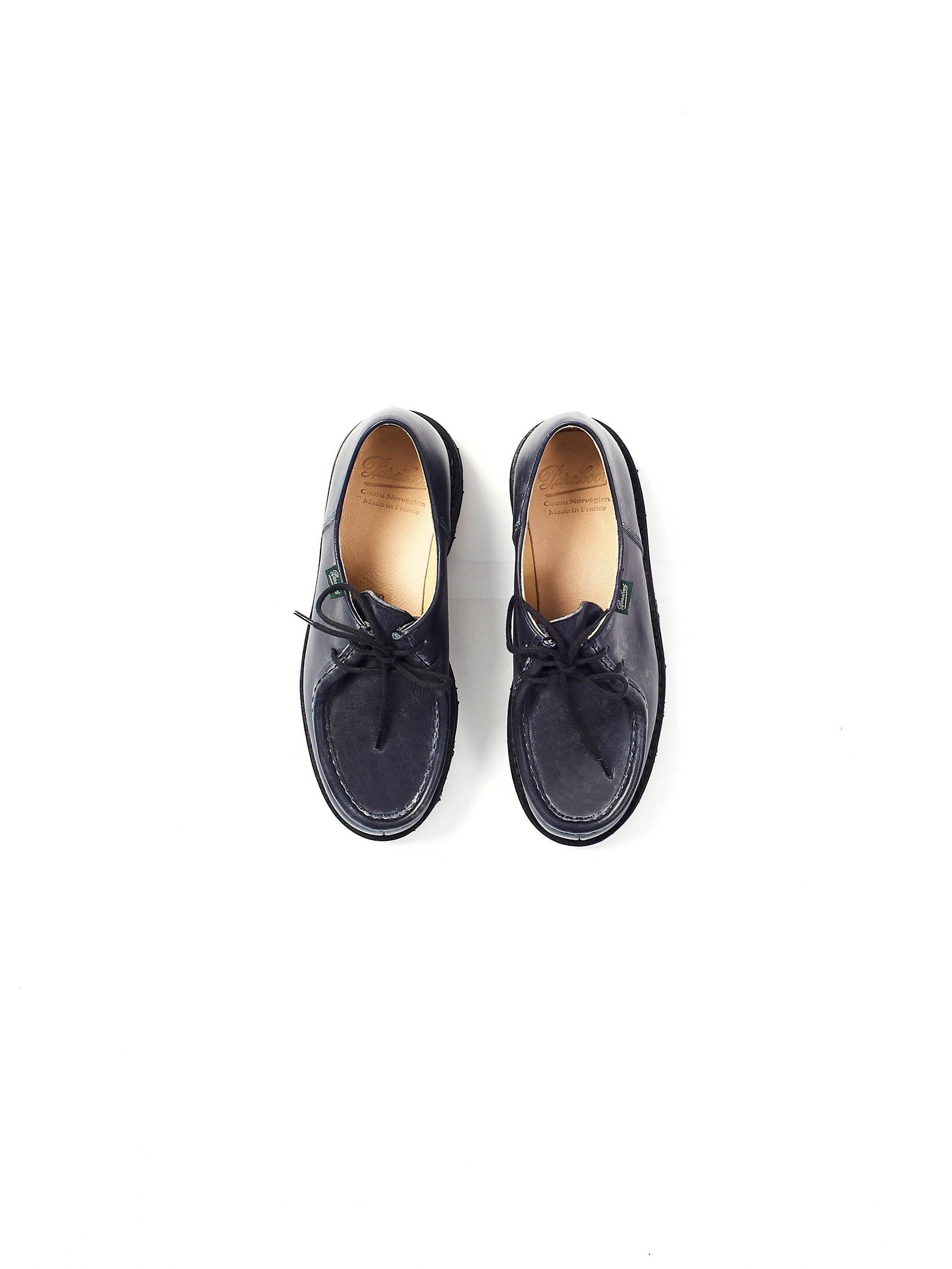 navy paraboot leather lace up michael shoe